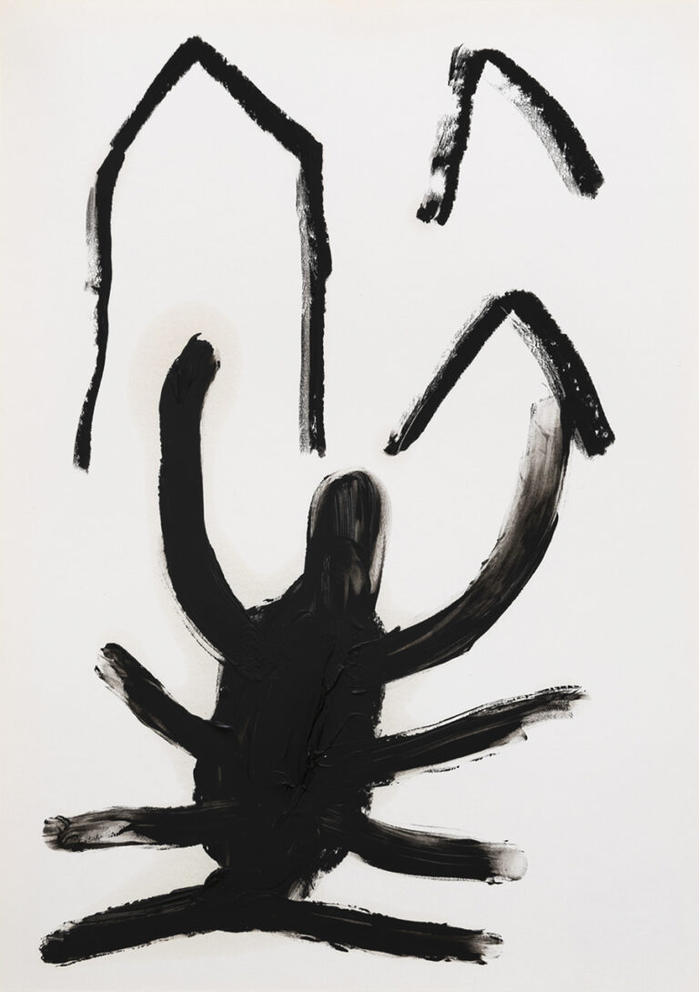 o.T., 29 x 21 cm, Ölstift auf Papier, 2021 / o.T., 29 x 21 cm, oil stick on paper, 2021
